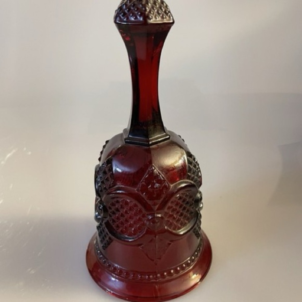Avon Cape Cod Ruby Red Glass Hostess Bell